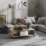 VIDAXL Table basse blanc chene sonoma 103,5x60x35 cm bois d'ingenierie