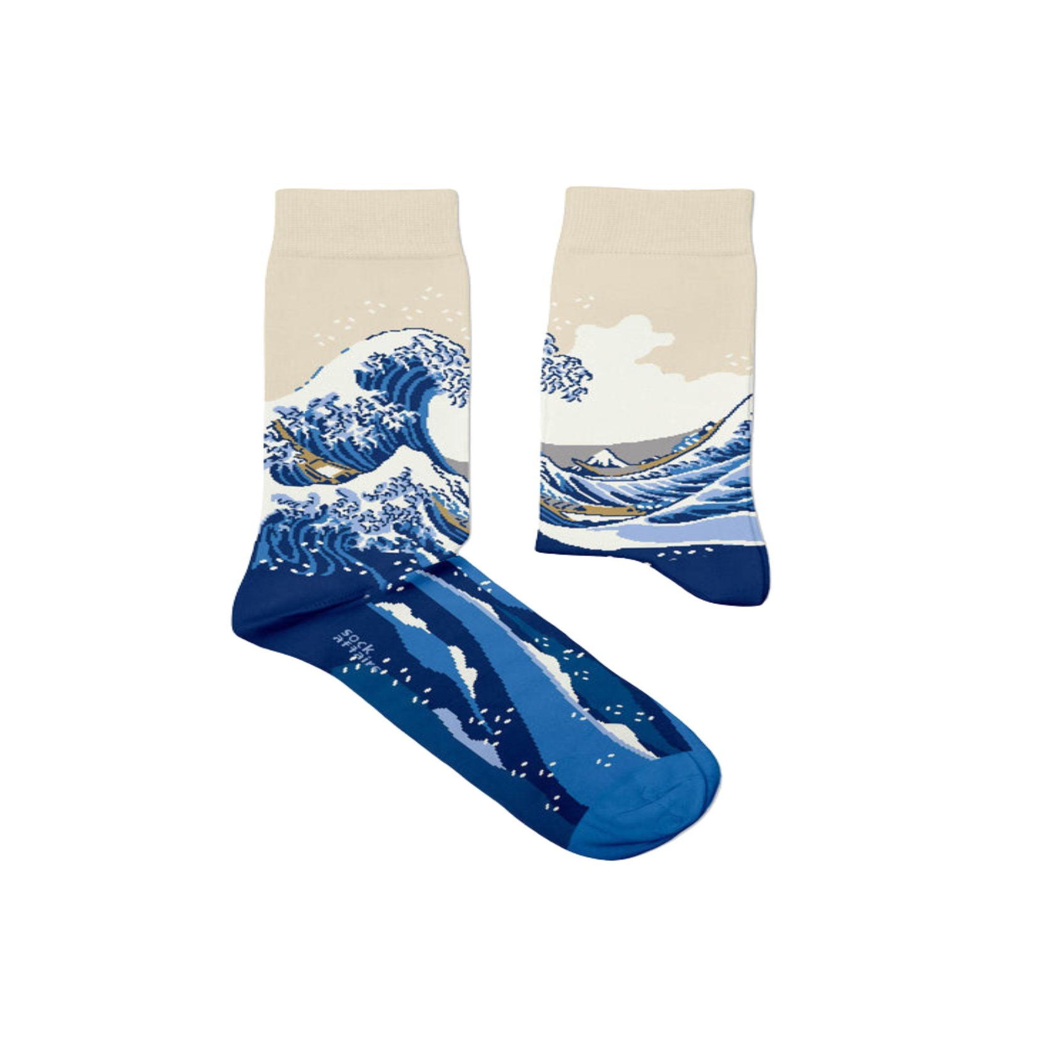 Voir la diapositive 1 : SOCK AFFAIRS Chaussettes la grande vague, hokusai