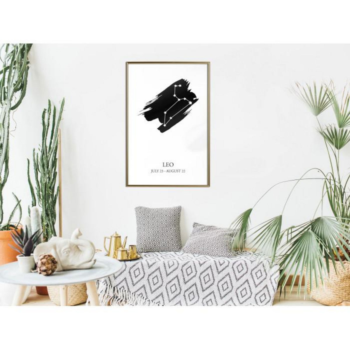 Paris Prix Affiche Murale Encadrée  Zodiac Leo I