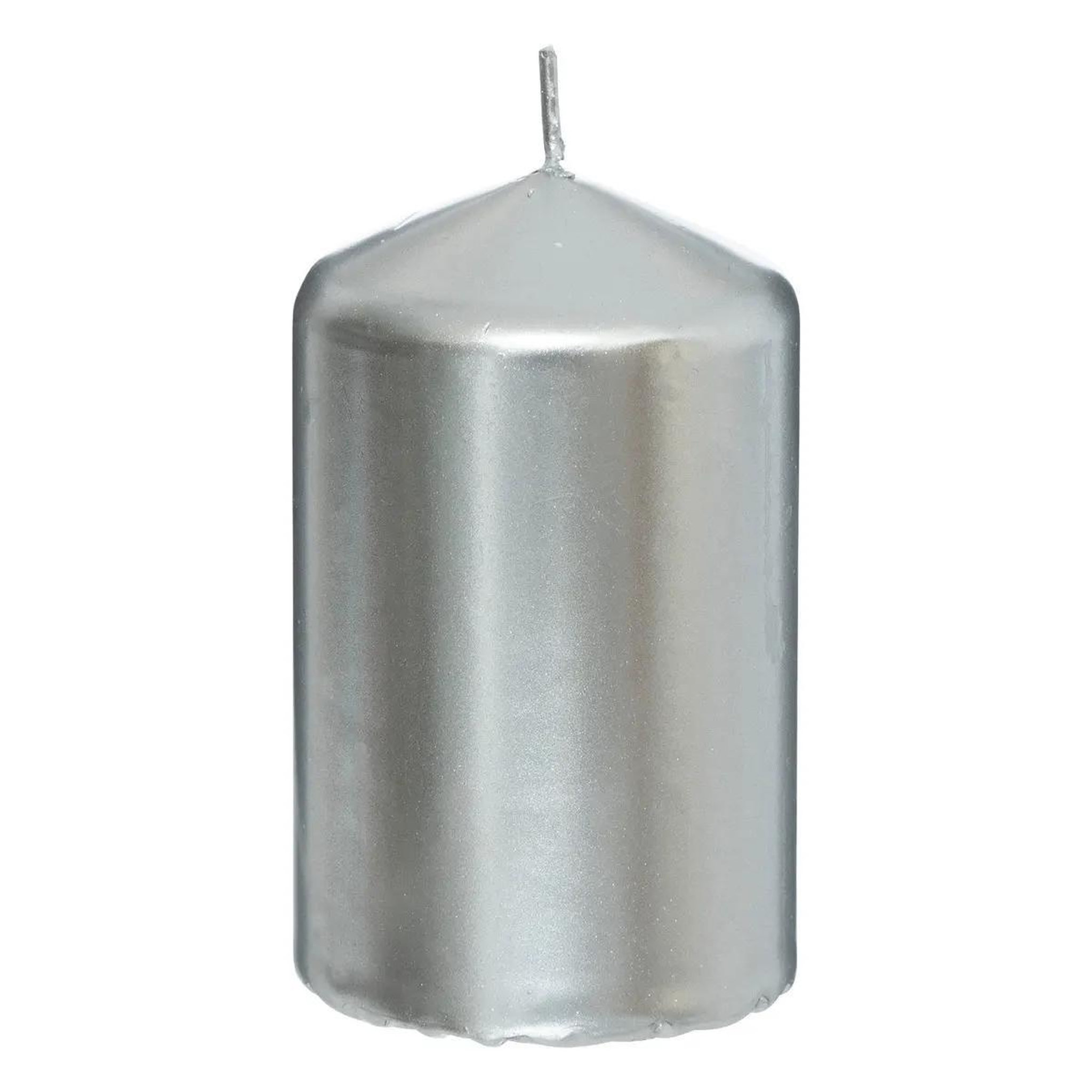 Voir la diapositive 2 : ATMOSPHERA Lot de 4 bougies de l'avent  satin  12cm argent