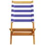 Voir la diapositive 5 : VIDAXL Chaises de jardin pliantes lot de 4 tissu et bois massif