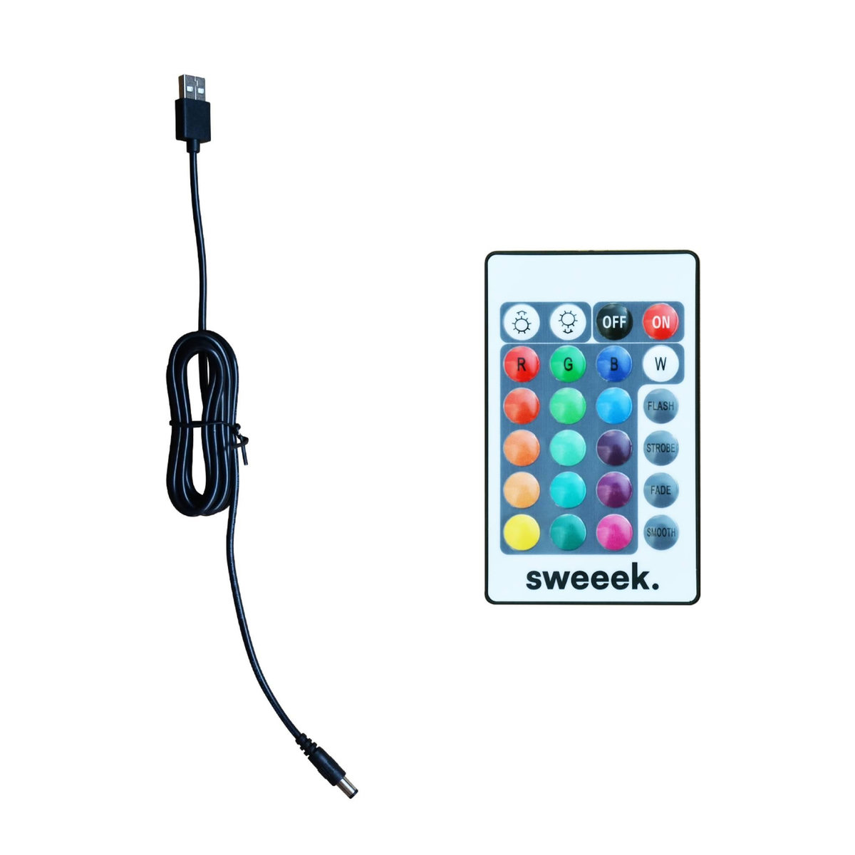 SWEEEK Cube lumineux LED 40cm 16 couleurs résistant à l'eau rechargeable, avec télécommande