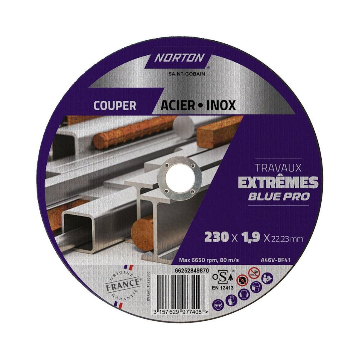 Norton Disque acier/inox NORTON extreme 230x1,9