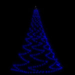 VIDAXL Arbre mural avec crochet metallique 260 LED bleu 3 m Int/Ext
