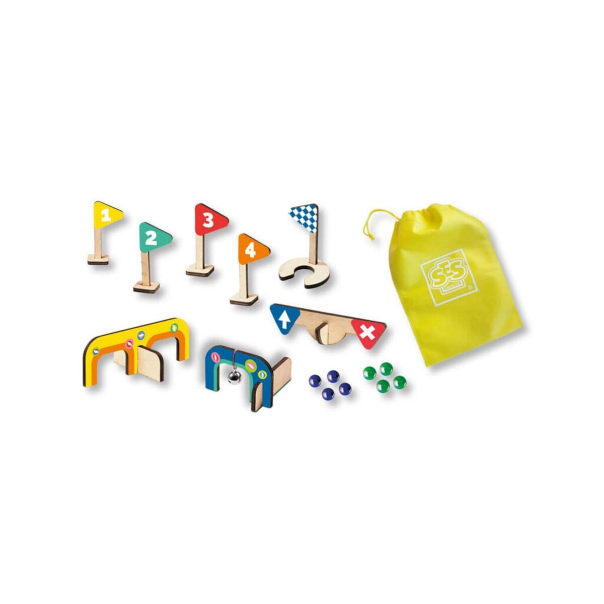 SES Creative Golf de billes : Parcours minigolf en bois