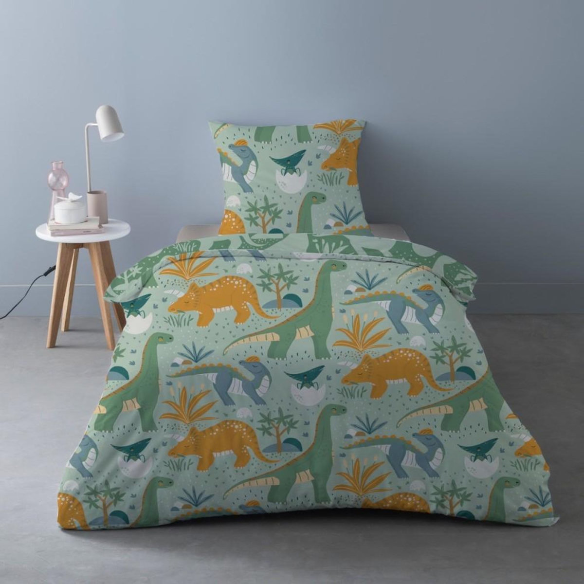 Dourev Housse de couette 140x200 Petite dino + 1 taie