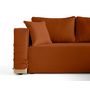 Voir la diapositive 2 : BEST MOBILIER Topaze - canapé d'angle déhoussable réversible 4 places en tissu