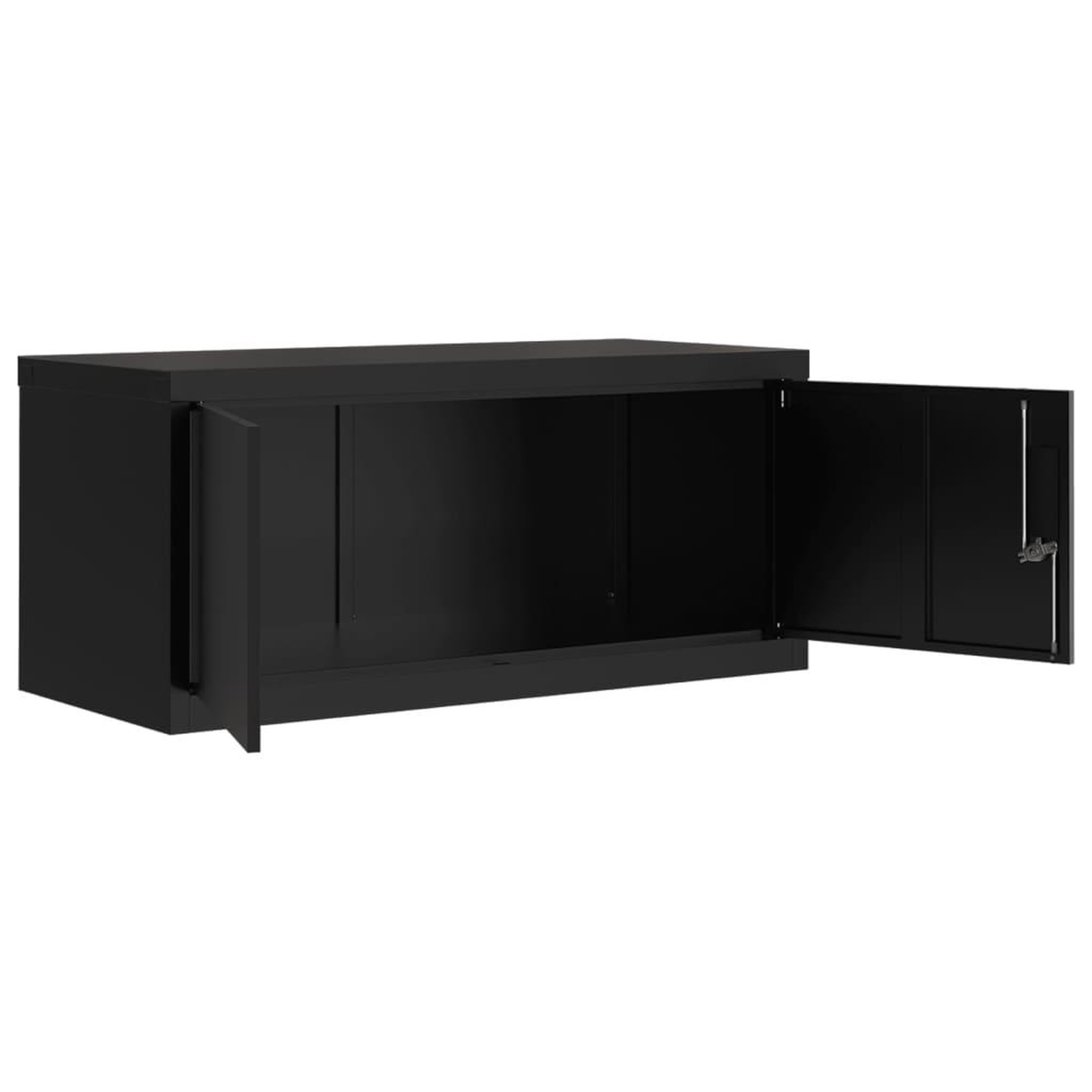 Voir la diapositive 5 : VIDAXL Classeur noir 90x40x130 cm acier