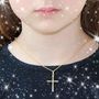 Voir la diapositive 4 : L'ATELIER D'AZUR Collier - Médaille Croix Or Jaune - Chaine Dorée Offerte