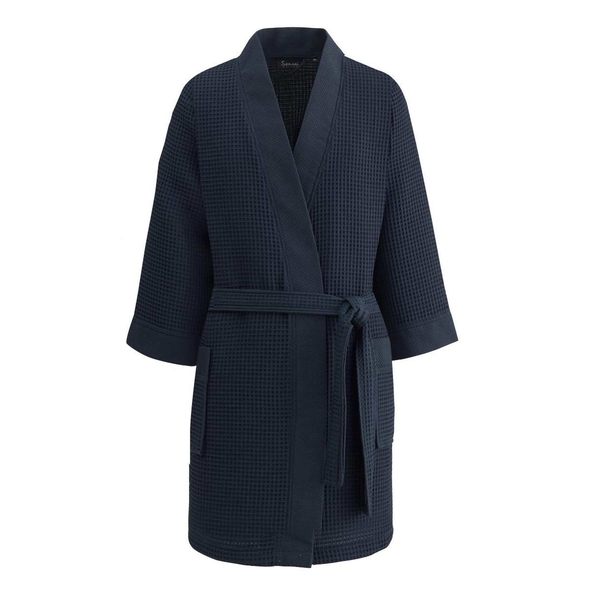 Voir la diapositive 1 : Sensei Maison Peignoir court femme nid d'Abeille col piqué SPA
