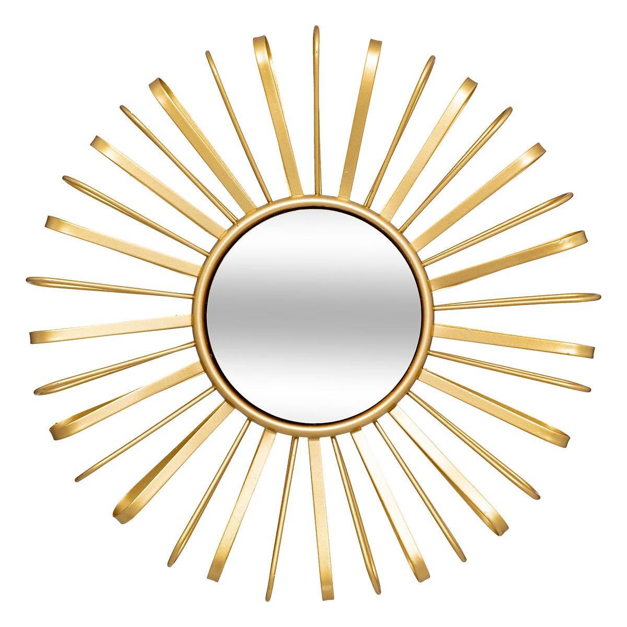 Voir la diapositive 2 : ATMOSPHERA Lot de 3 Miroirs Muraux Soleils  Warren  24cm Doré