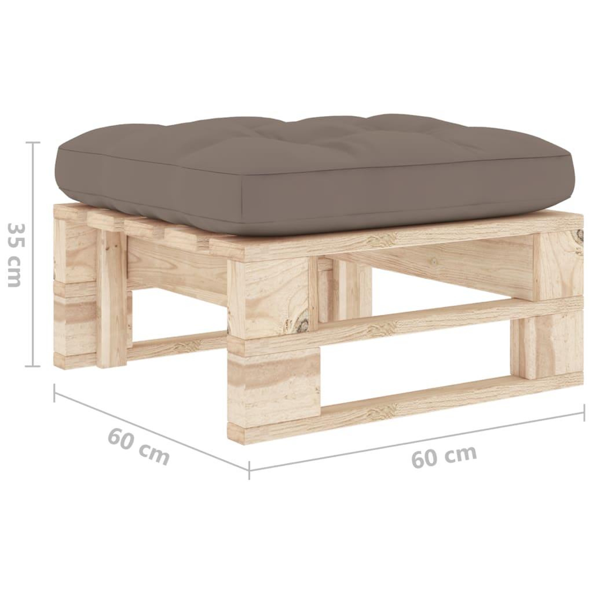 Voir la diapositive 6 : VIDAXL Pouf palette de jardin bois de pin impregne