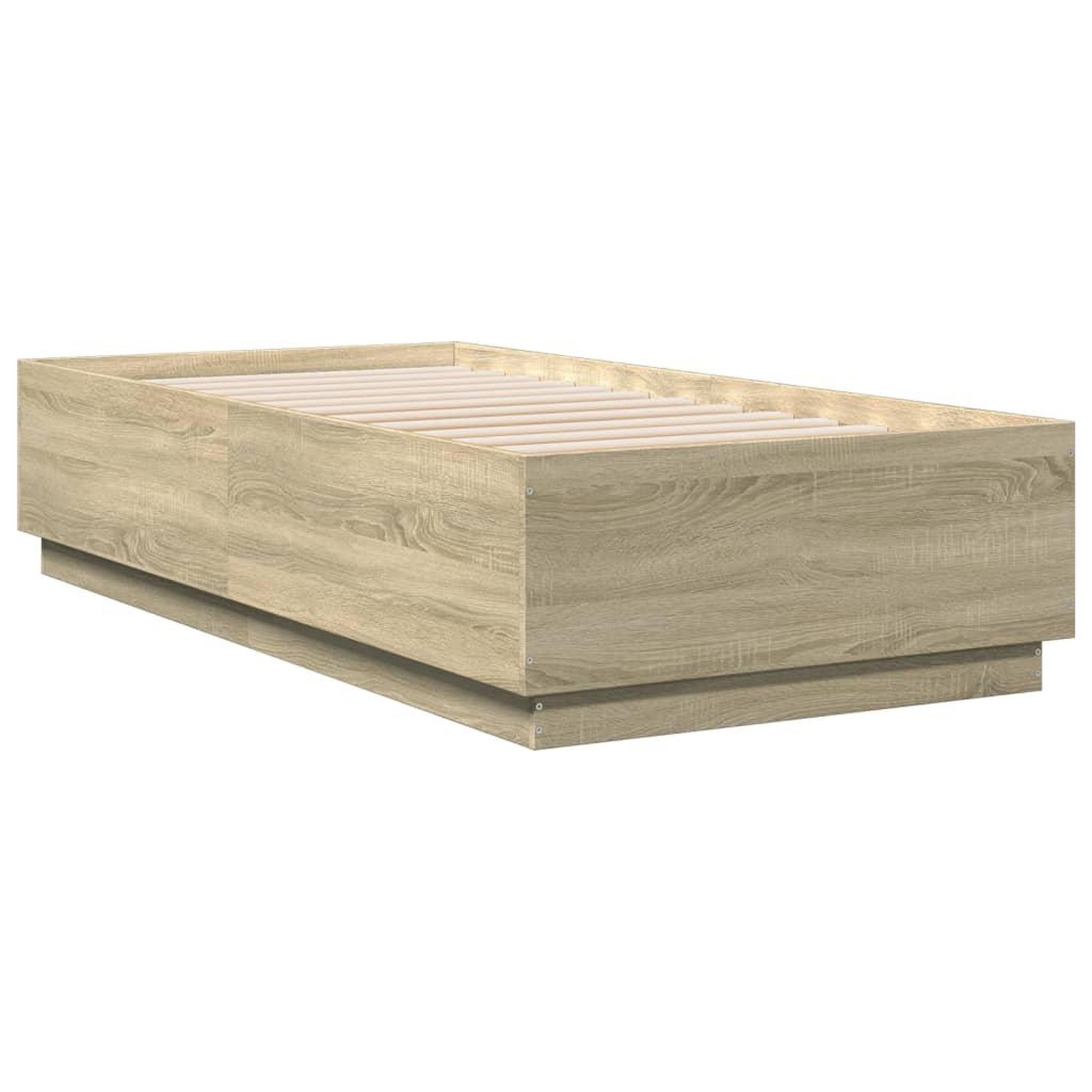 Voir la diapositive 3 : VIDAXL Cadre de lit sans matelas chene sonoma 75x190 cm