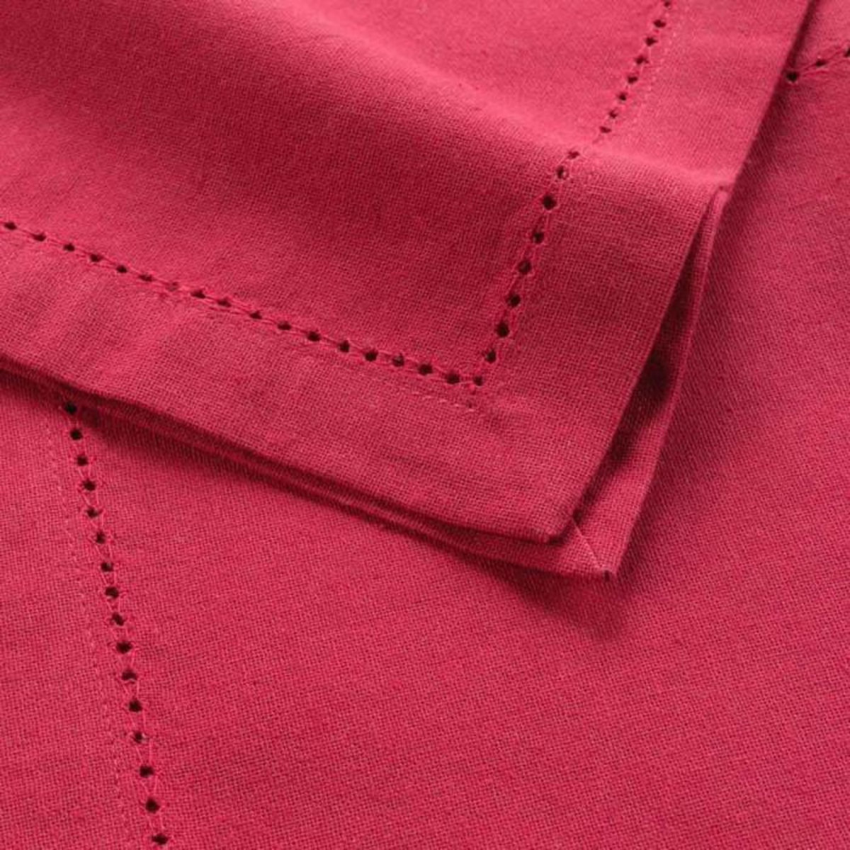 Paris Prix Lot de 3 Serviettes de Table  Charline  40x40cm Rouge