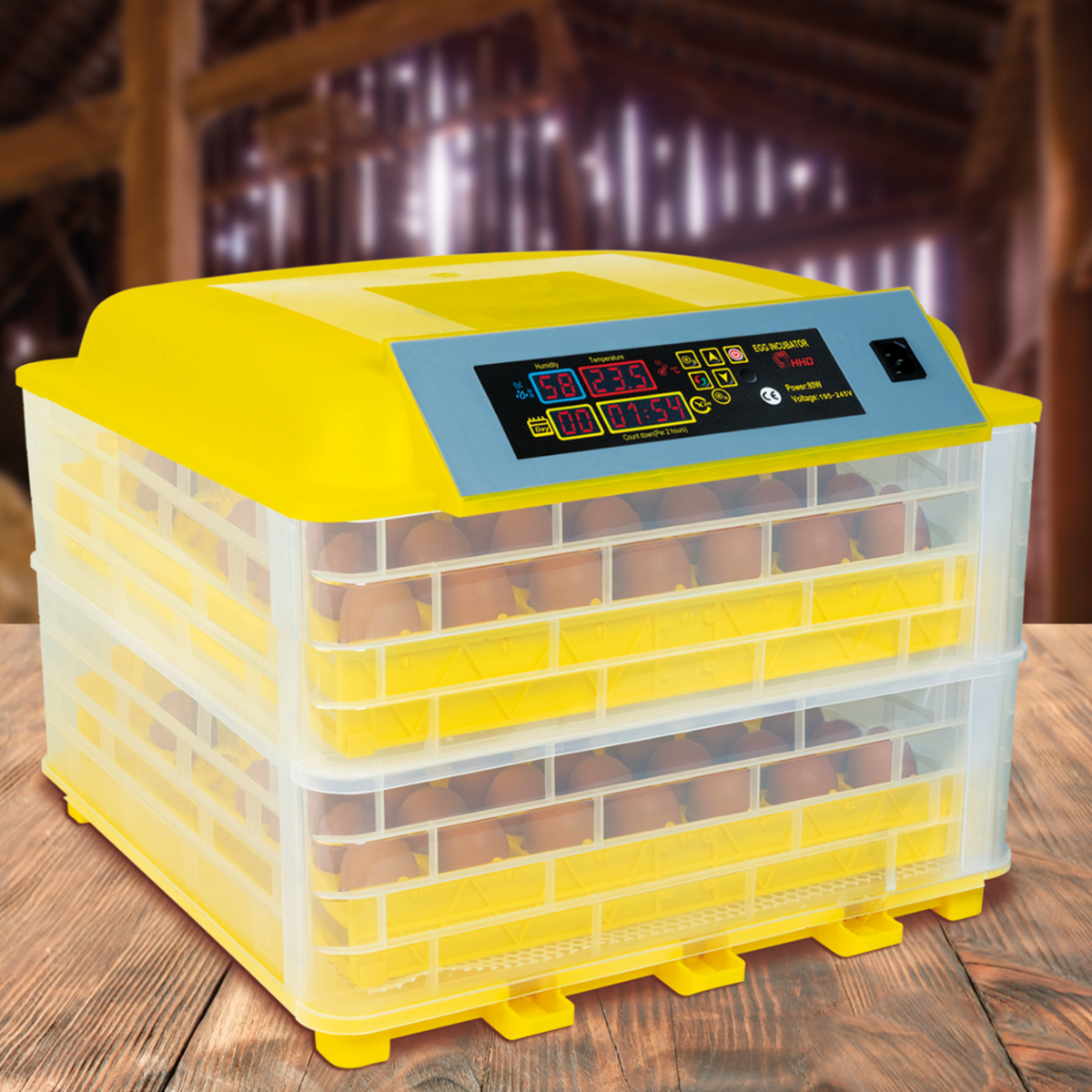 ID MARKET Couveuse automatique 112 oeufs incubateur autonome intelligent