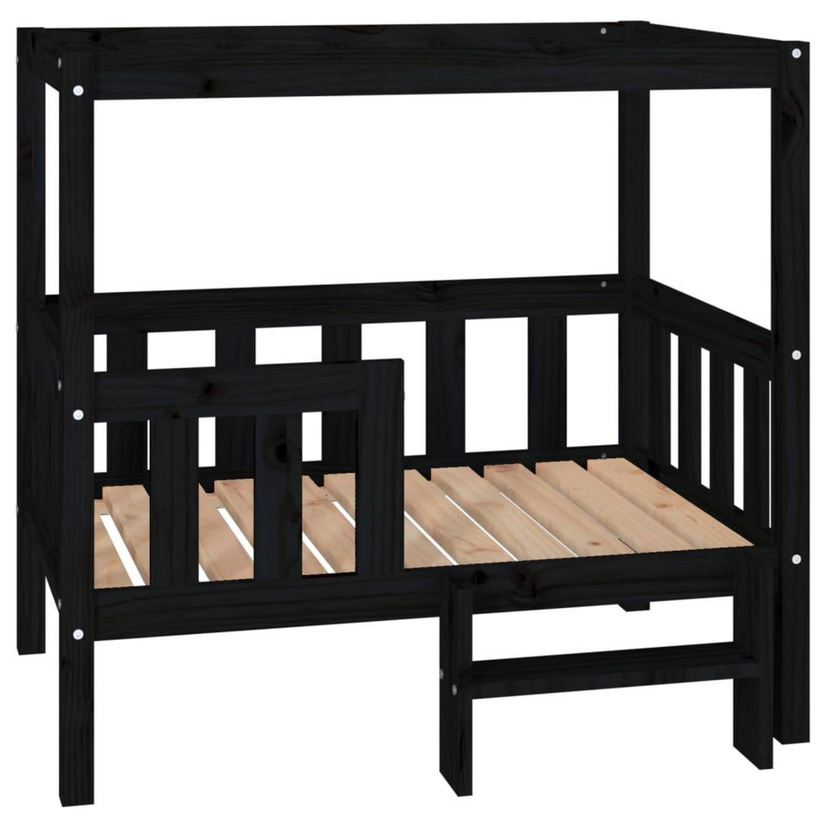 VIDAXL Lit pour chien Noir 95,5x73,5x90 cm Bois de pin solide