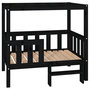 Voir la diapositive 2 : VIDAXL Lit pour chien Noir 95,5x73,5x90 cm Bois de pin solide
