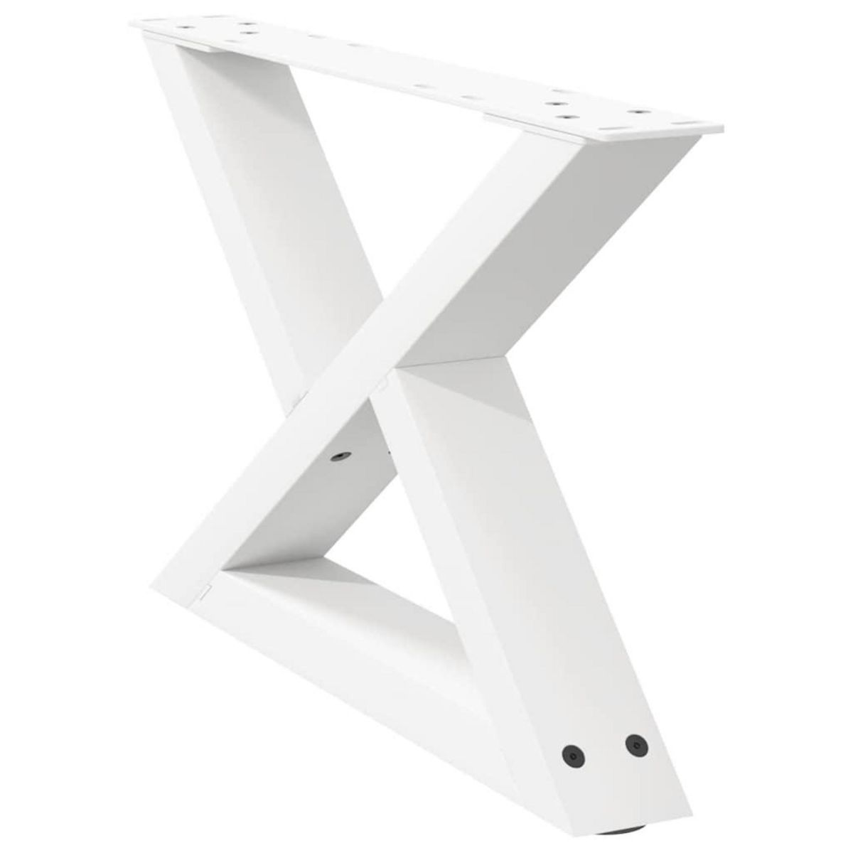 VIDAXL Pieds de table basse 2 pcs blanc 60x(30-31,3) cm acier
