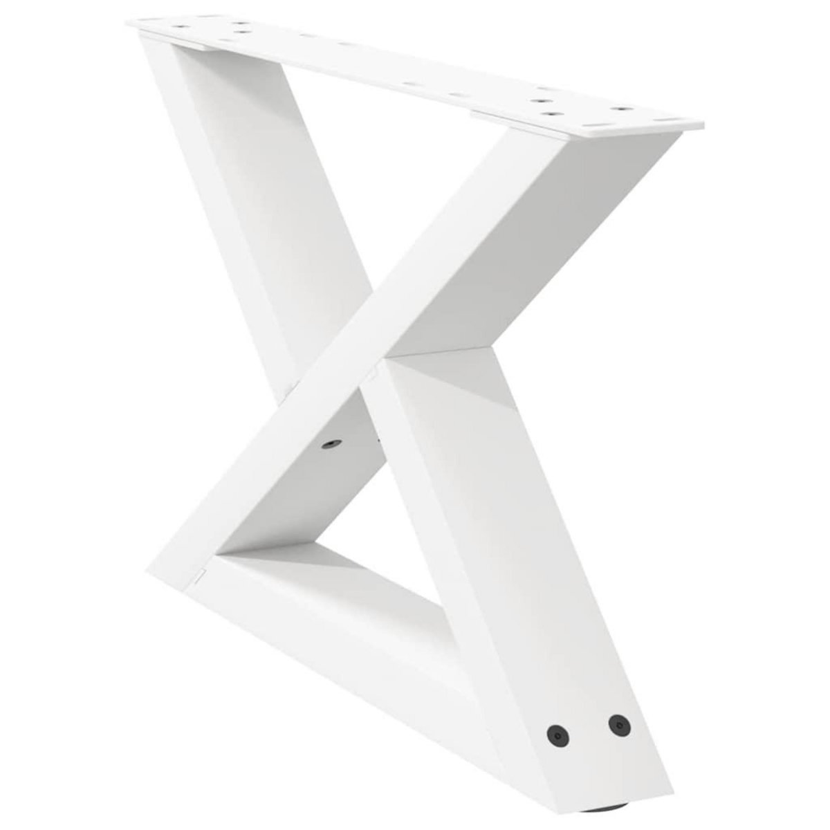 VIDAXL Pieds de table basse 2 pcs blanc 60x(30-31,3) cm acier