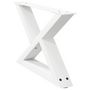 Voir la diapositive 4 : VIDAXL Pieds de table basse 2 pcs blanc 60x(30-31,3) cm acier