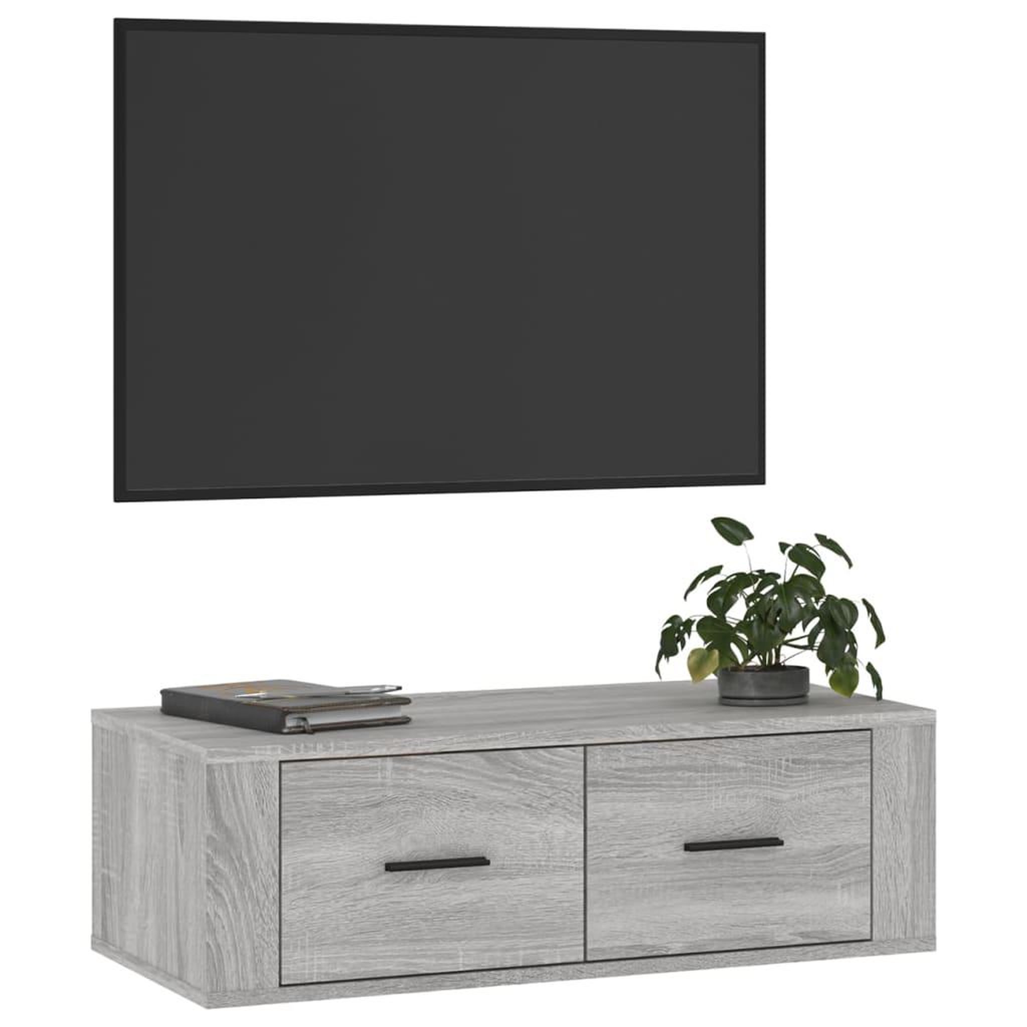 Voir la diapositive 4 : VIDAXL Armoire TV suspendue Sonoma gris 80x36x25 cm Bois d'ingenierie