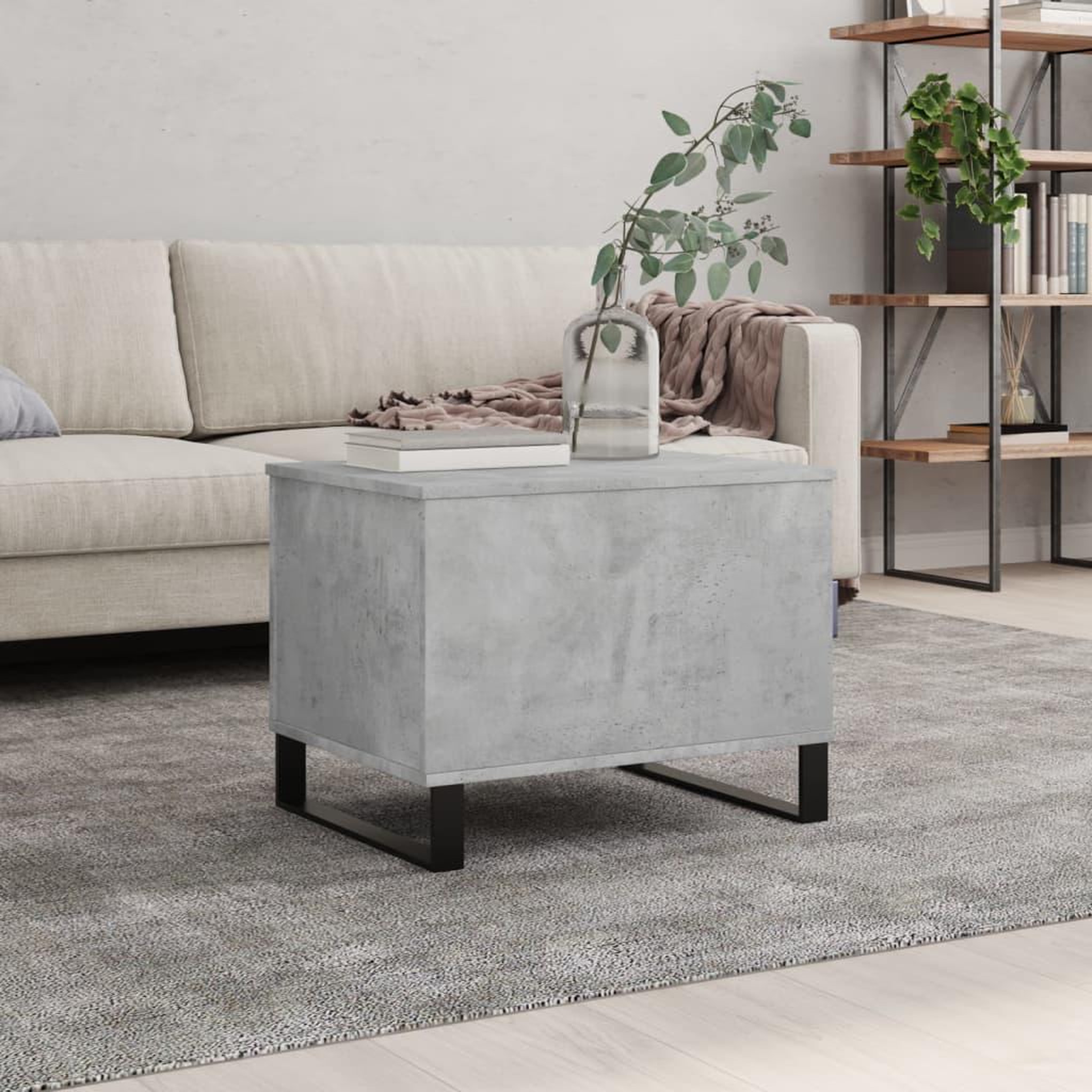 VIDAXL Table basse Gris beton 60x44,5x45 cm Bois d'ingenierie
