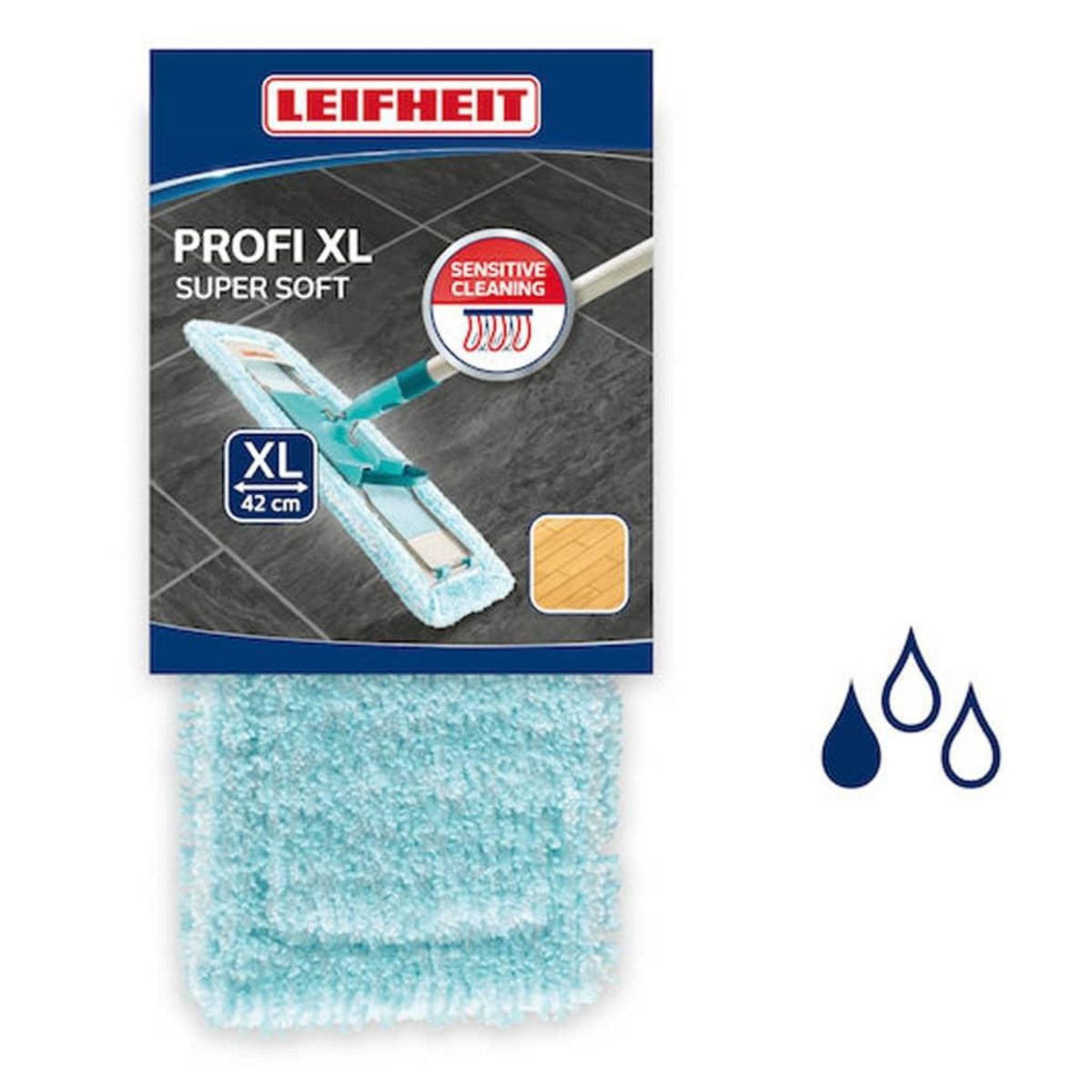 Leifheit Leifheit Tete de serpilliere Profi Extra Soft bleu 55116