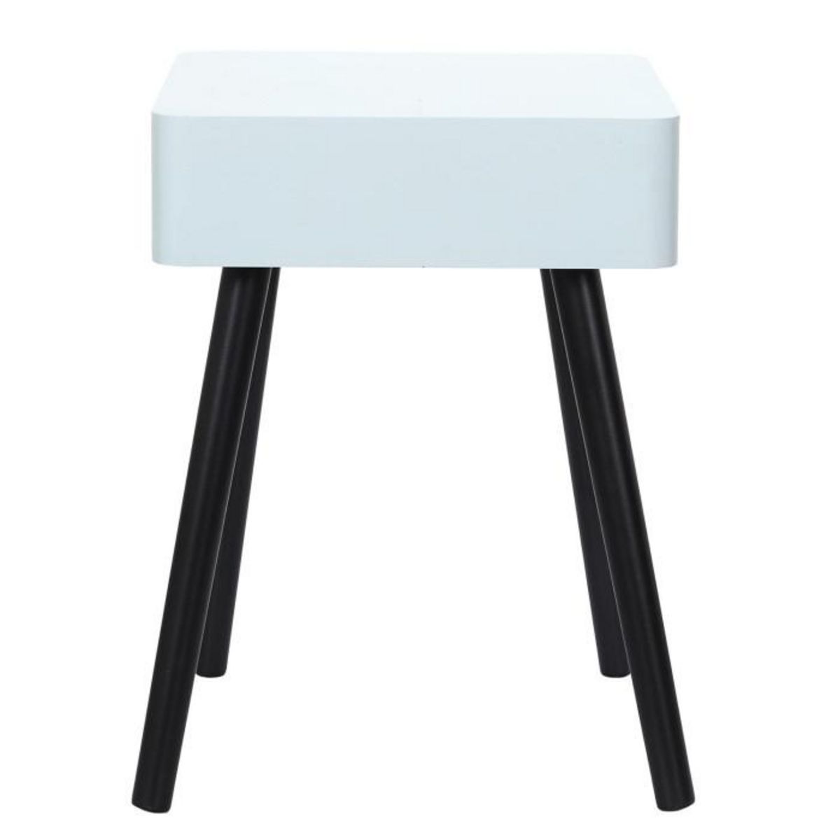 Paris Prix Table de Chevet 1 Tiroir  Bois  48cm Gris