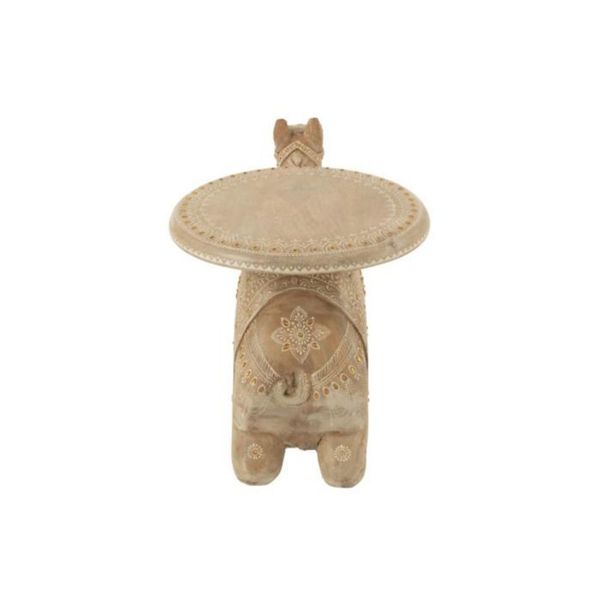 Paris Prix Table d'Appoint Chameau en Bois  Perle du Sahara  58cm Naturel