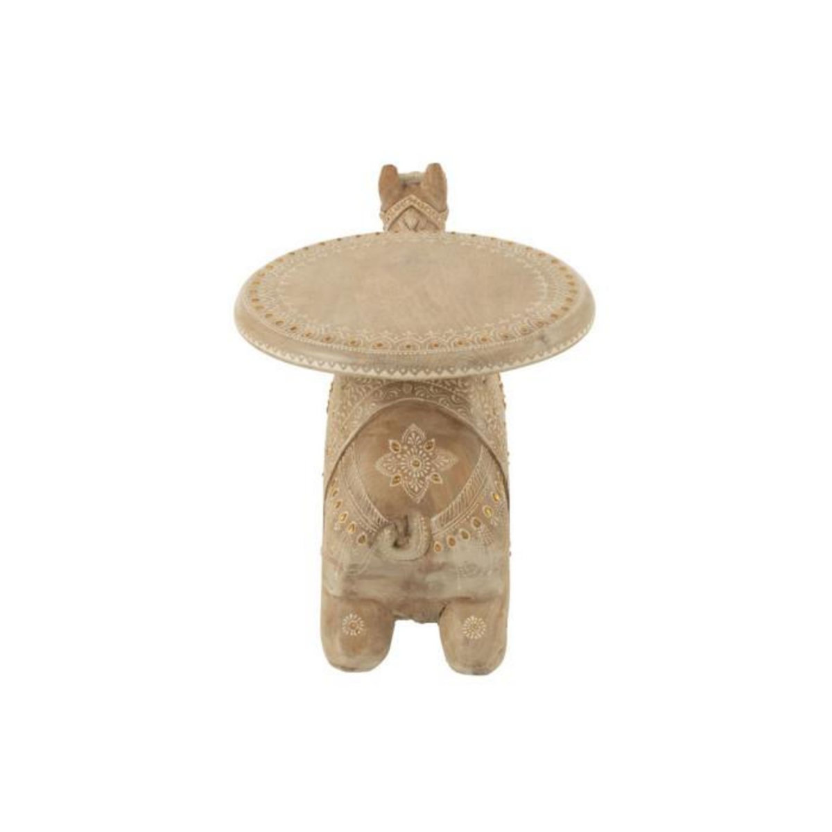 Paris Prix Table d'Appoint Chameau en Bois  Perle du Sahara  58cm Naturel
