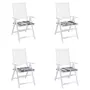 VIDAXL Coussins de chaise de jardin lot de 4 carreaux gris 50x50x3 cm
