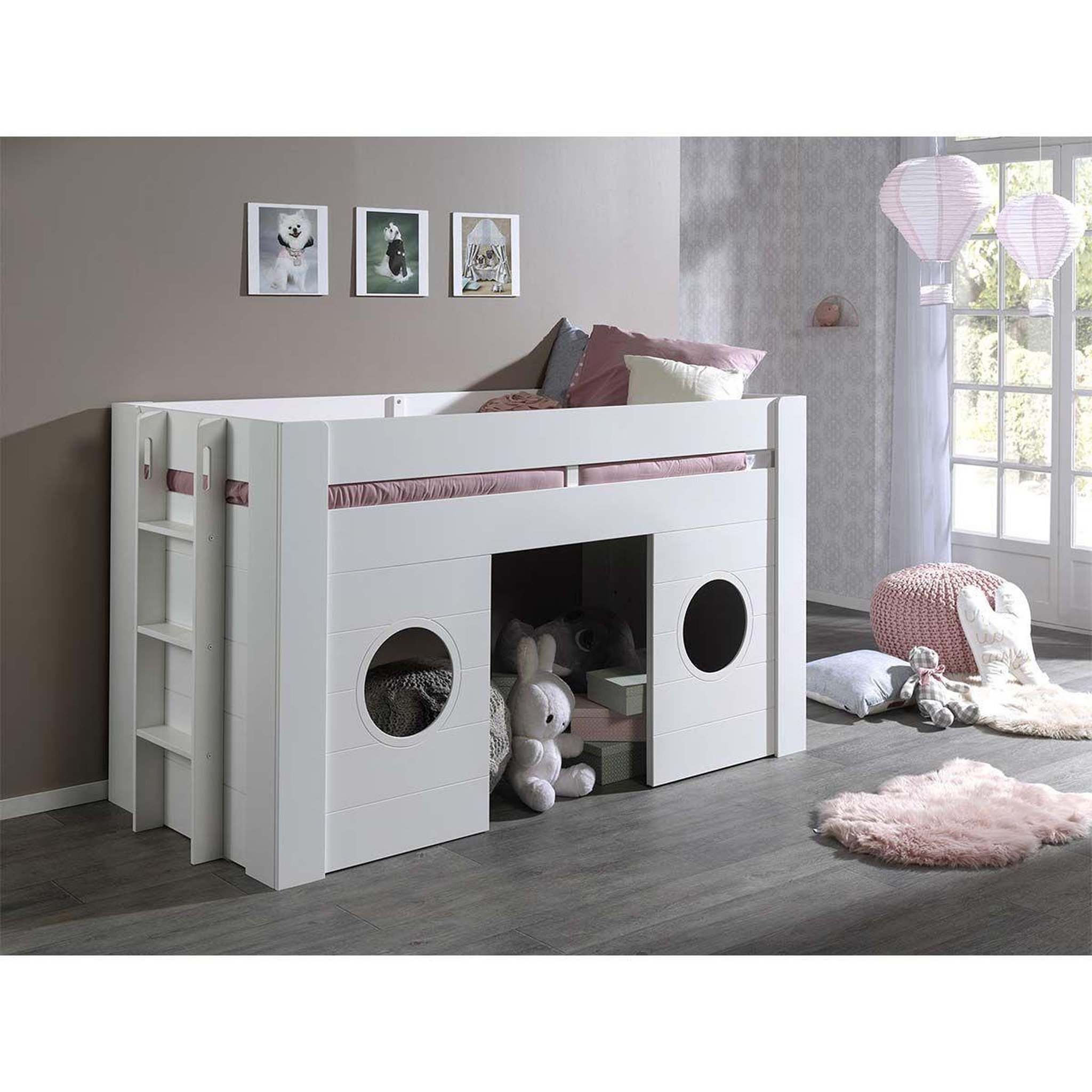 Voir la diapositive 4 : Paris Prix Lit combiné enfant  freya  90x200cm blanc