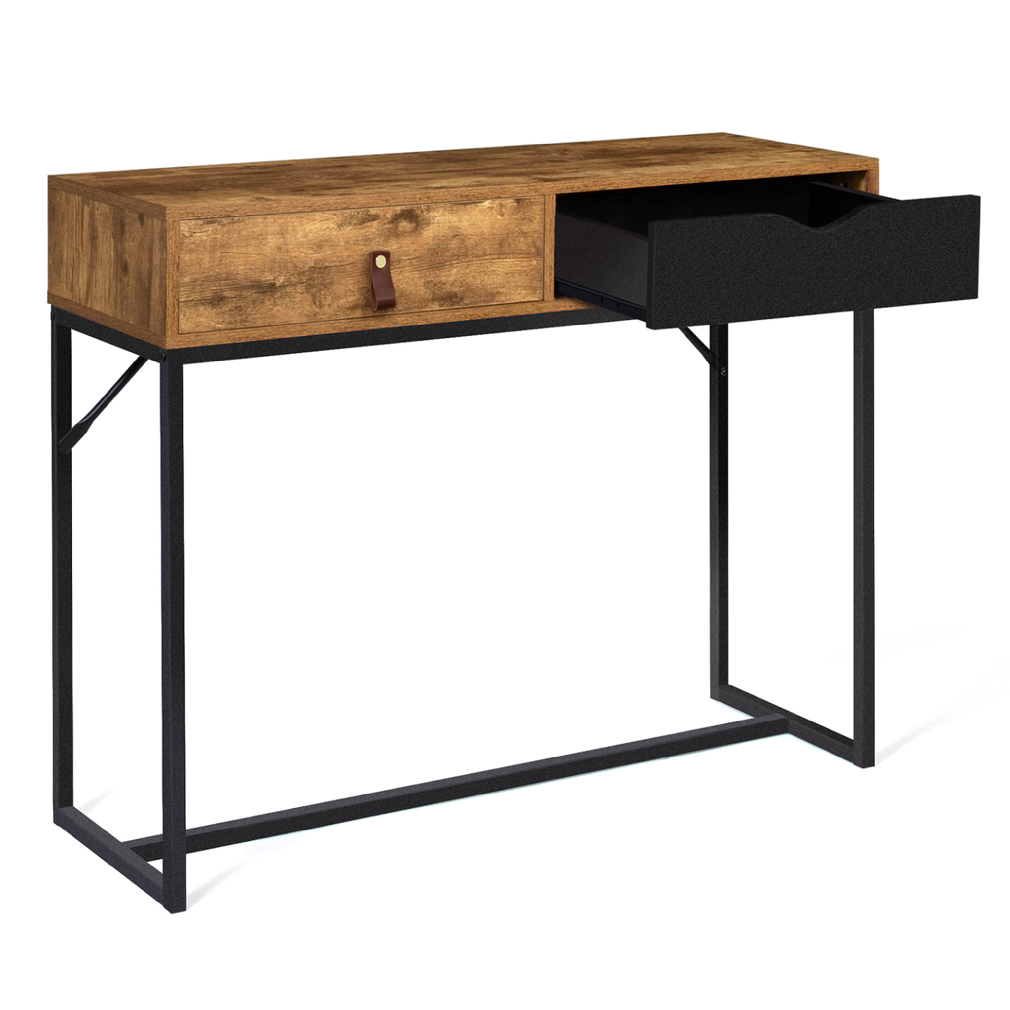 Voir la diapositive 5 : ID MARKET Console 2 tiroirs chicago design industriel