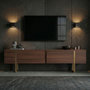Voir la diapositive 3 : Habitat et Jardin Meuble TV en bois  Onera  - 180 x 30 x 50 cm - Noyer / Or