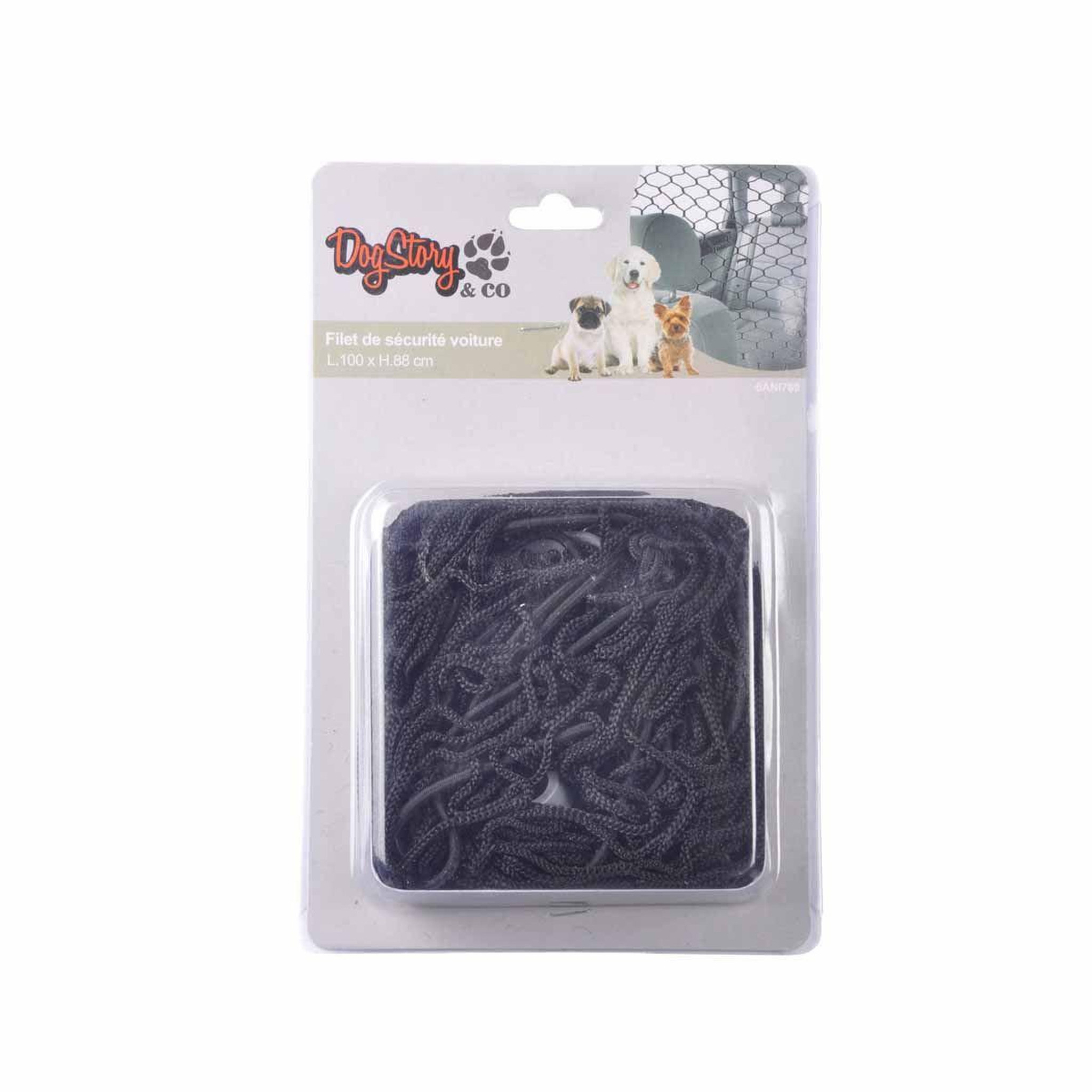 Voir la diapositive 2 : LOVE STORY Filet de sécurité pour chien  voiture  100cm noir