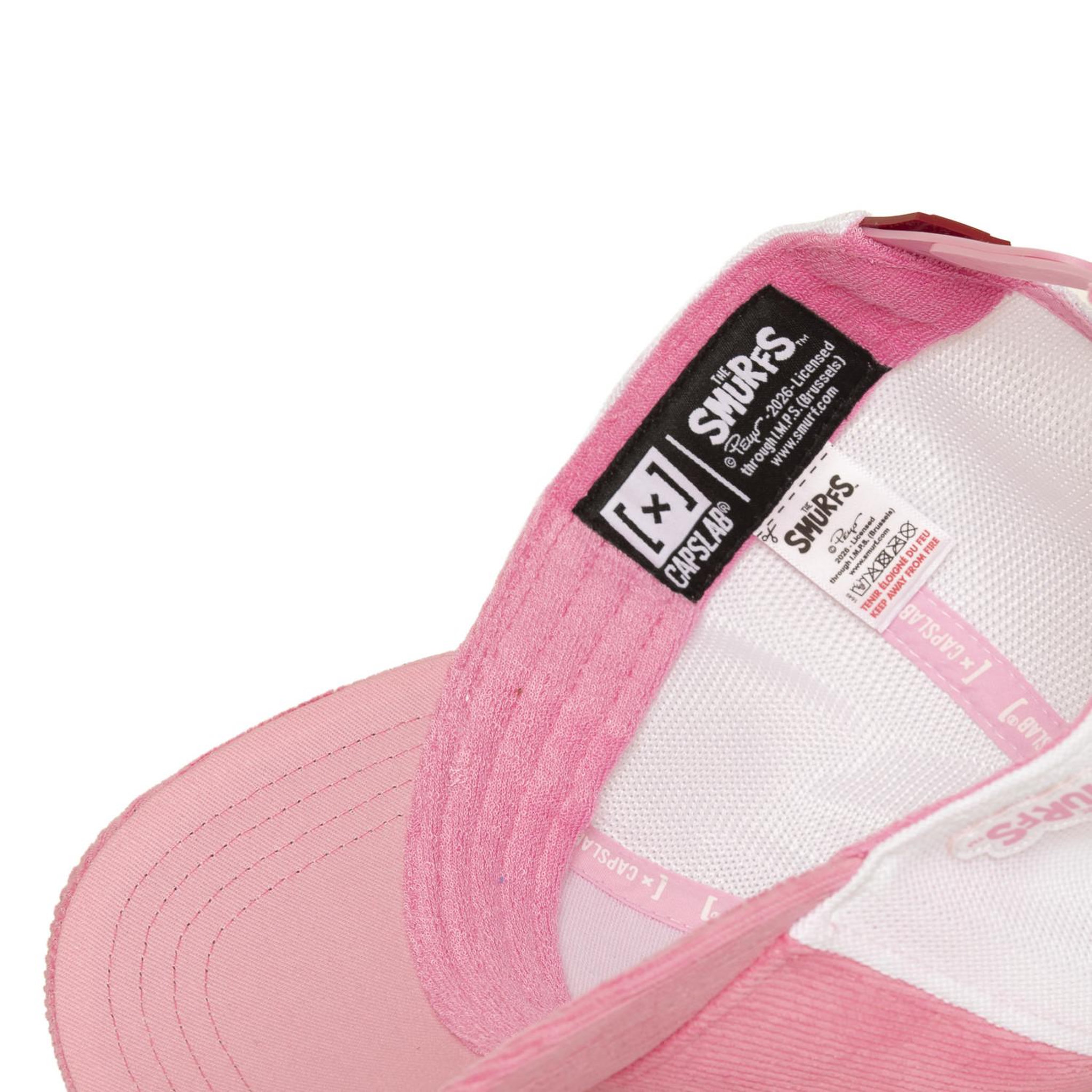 Voir la diapositive 6 : CAPSLAB Casquette baseball effet velours avec filet et patch soft pink