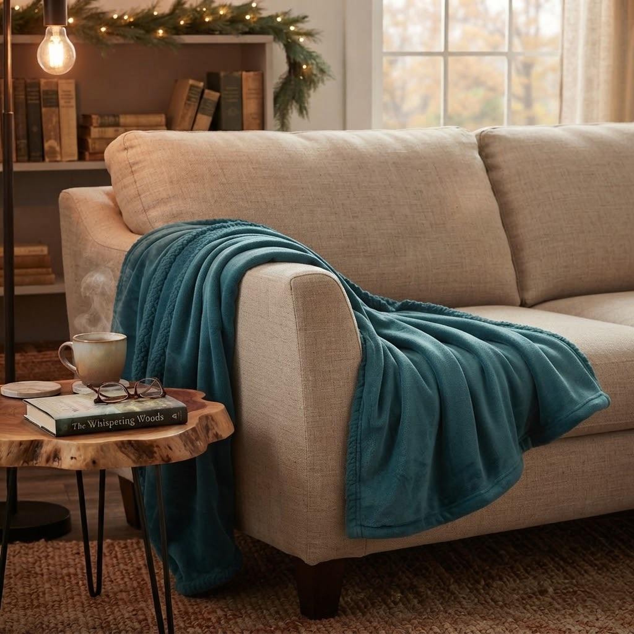 Voir la diapositive 2 : Eden Plaid uni collection douillet design et moderne