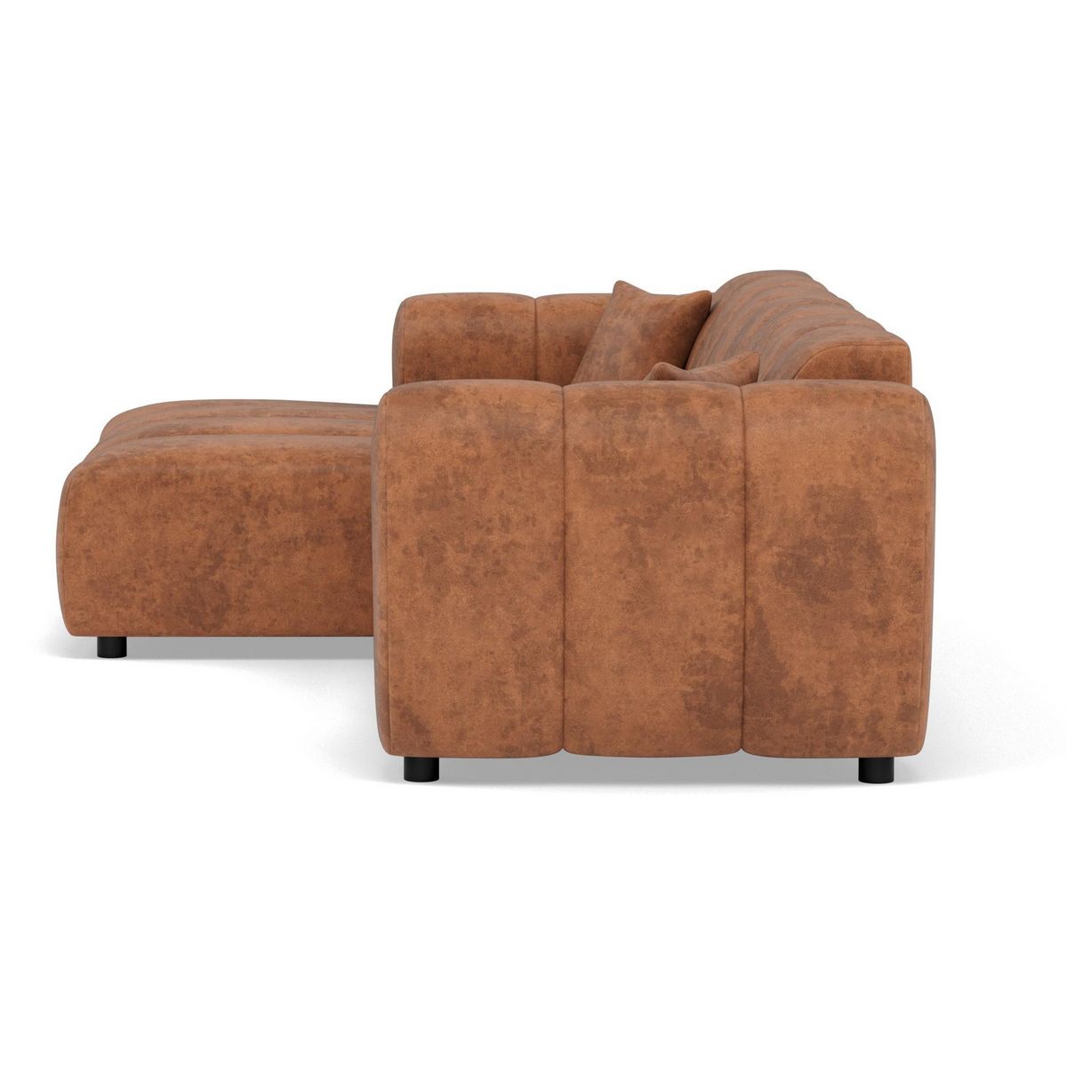 LISA DESIGN Curtis - canapé d'angle gauche 4 places en simili