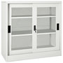 Voir la diapositive 1 : VIDAXL Armoire a portes coulissantes Gris clair 90x40x90 cm Acier