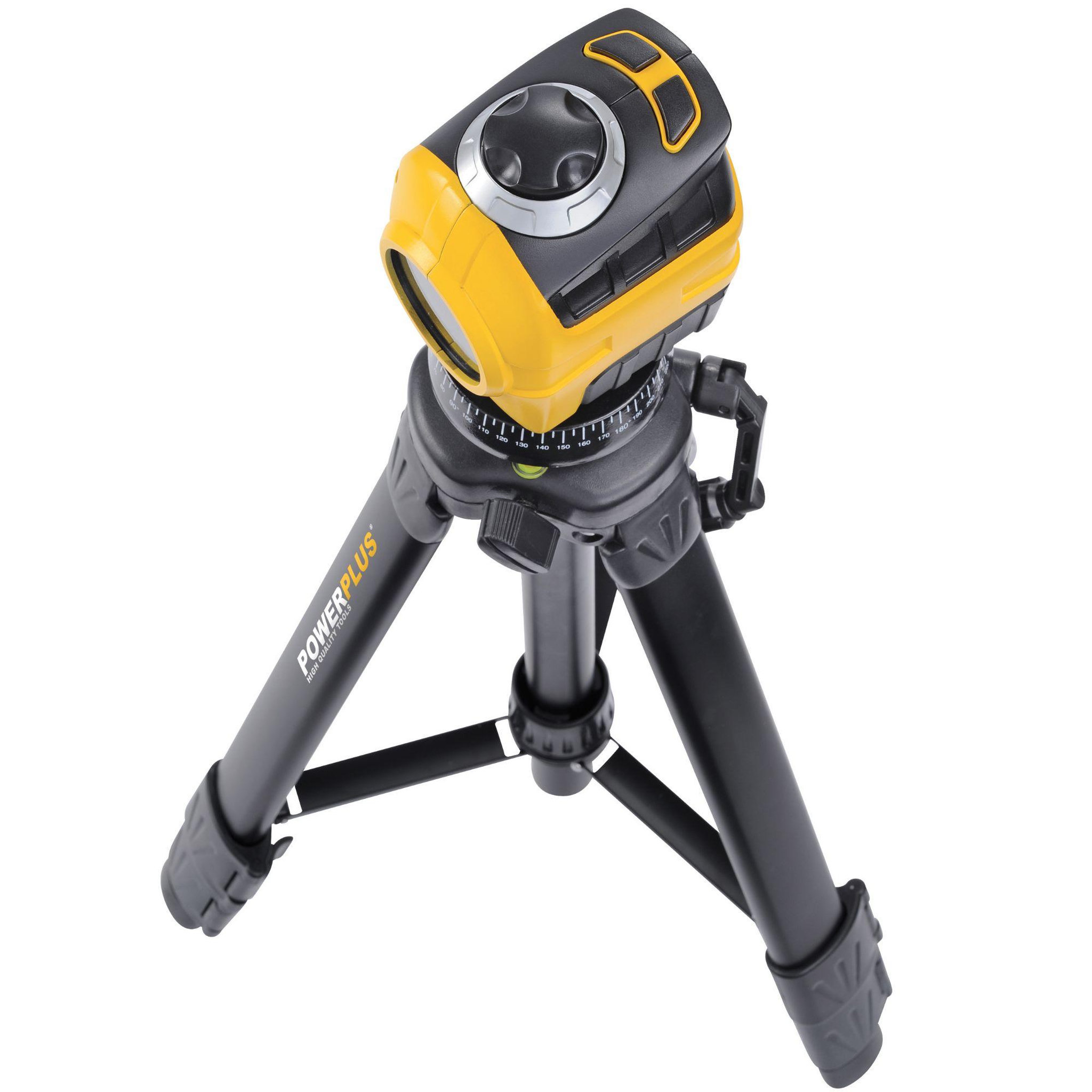 Voir la diapositive 3 : POWERPLUS Niveau laser mur et plafond Powerplus avec trépied