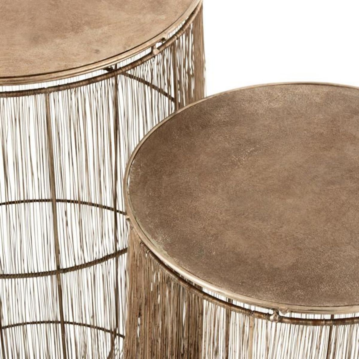 Paris Prix Lot de 2 Tables Gigognes  Freyo  70cm Bronze