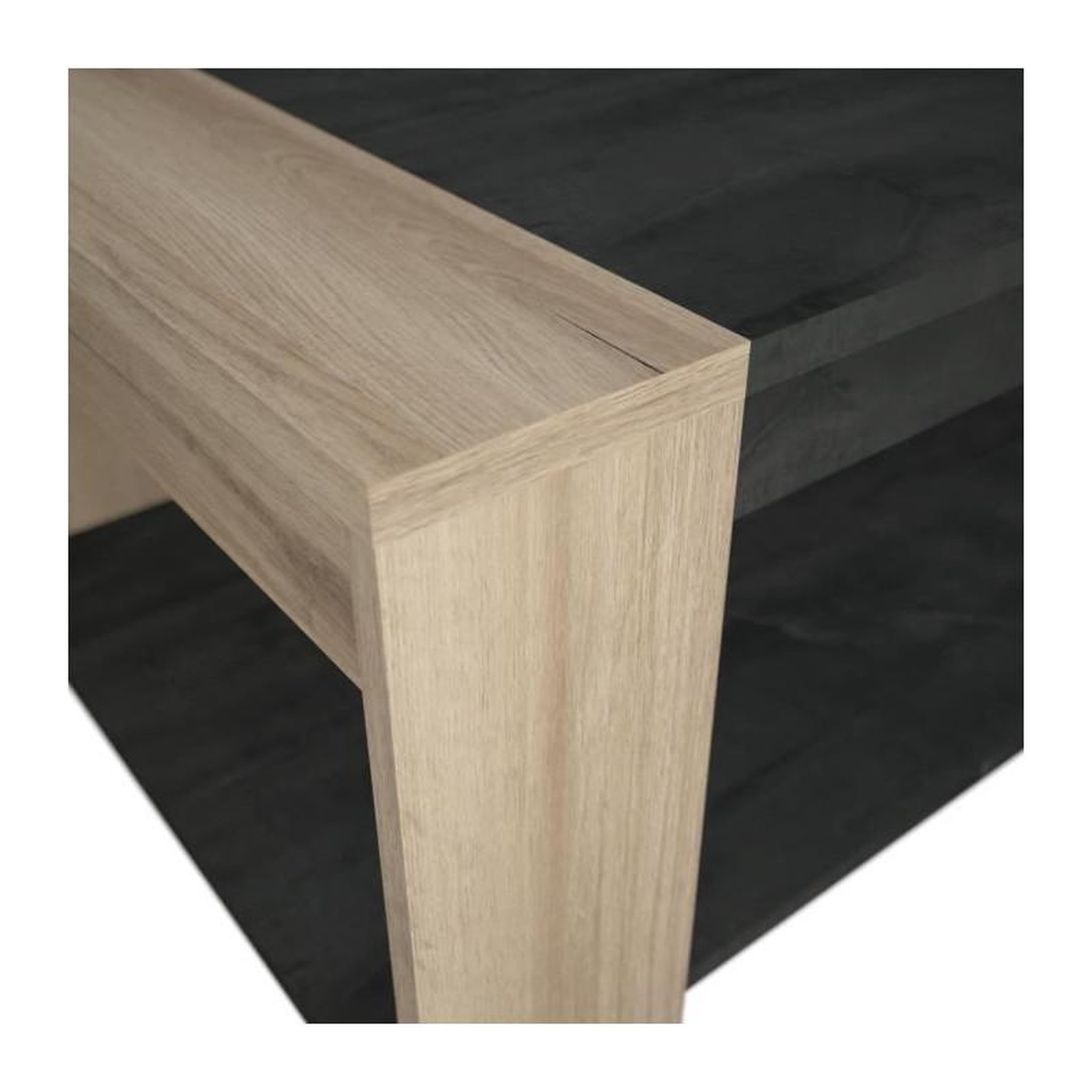 Voir la diapositive 4 : Demeyere Ensemble salon SHEFFIELD composé de : Table basse double plateau supérieur et inférieur + Meuble TV 2 tiroirs - DEMEYERE