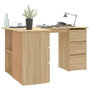 Voir la diapositive 4 : VIDAXL Bureau d'angle Chene sonoma 145x100x76 cm Bois d'ingenierie