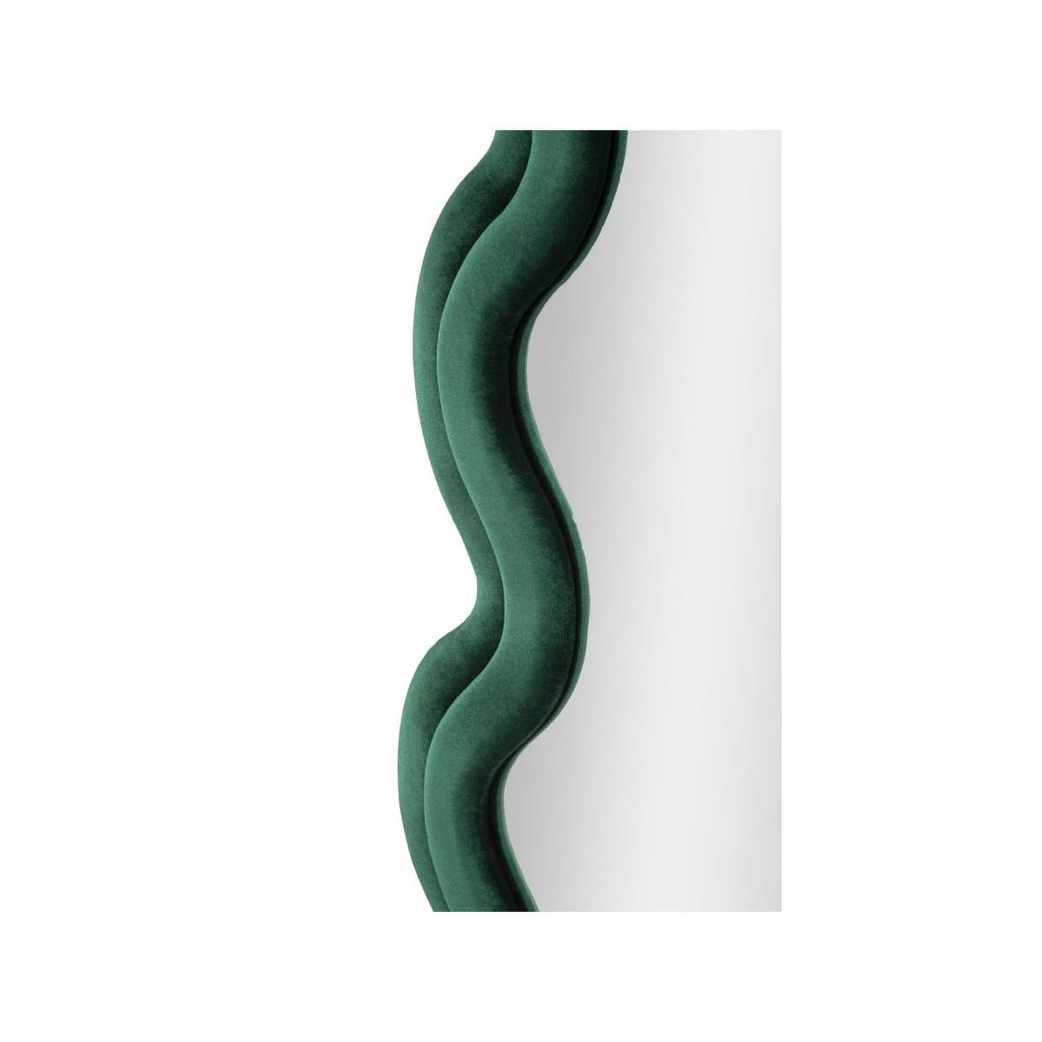 Voir la diapositive 3 : Paris Prix Miroir Mural en Velours  Monica  160cm Vert