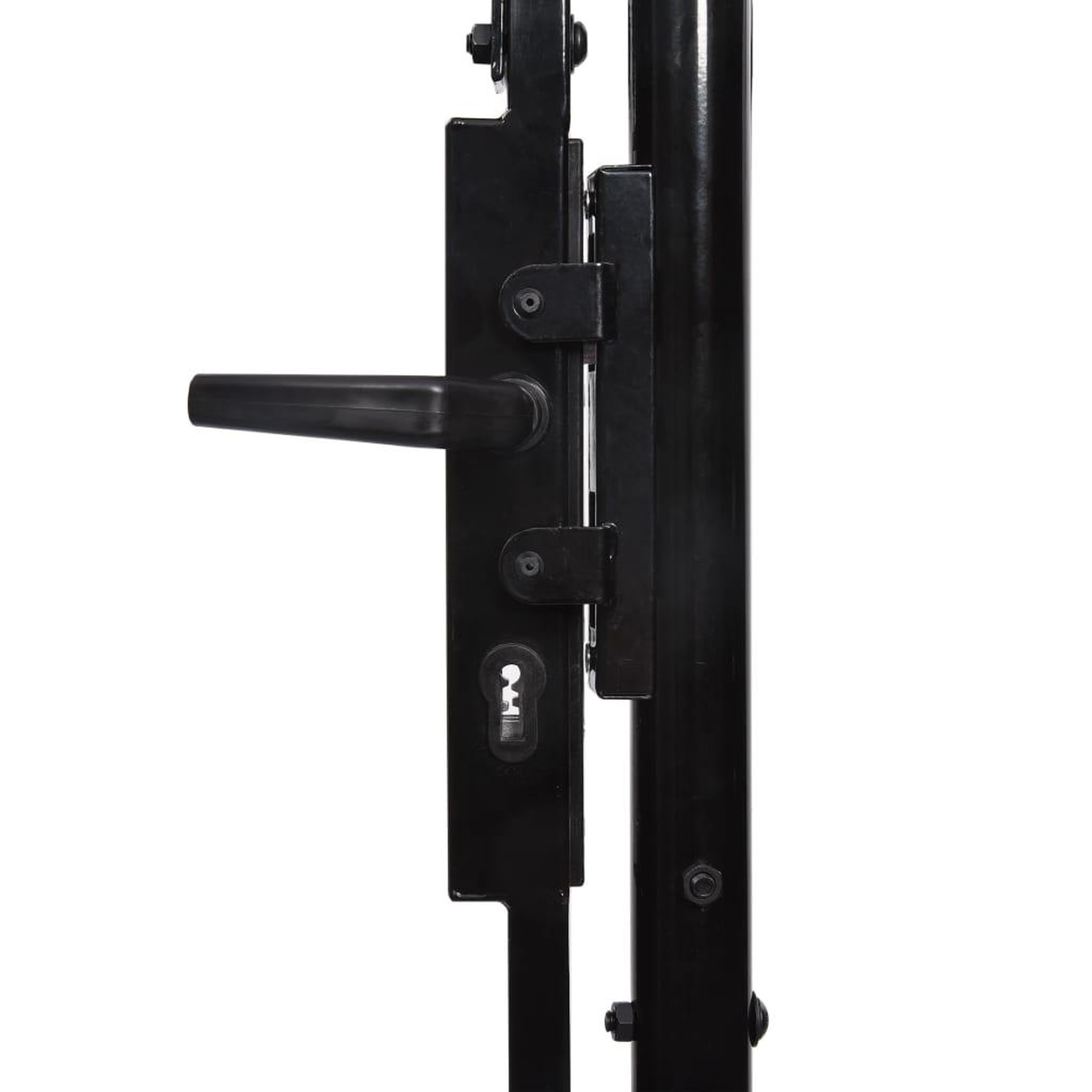 Voir la diapositive 4 : VIDAXL Portillon double porte avec dessus a pointe Acier 3x1,25 m Noir