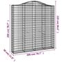 Voir la diapositive 6 : VIDAXL Paniers a gabions arques 3 pcs 200x30x200/220 cm fer galvanise