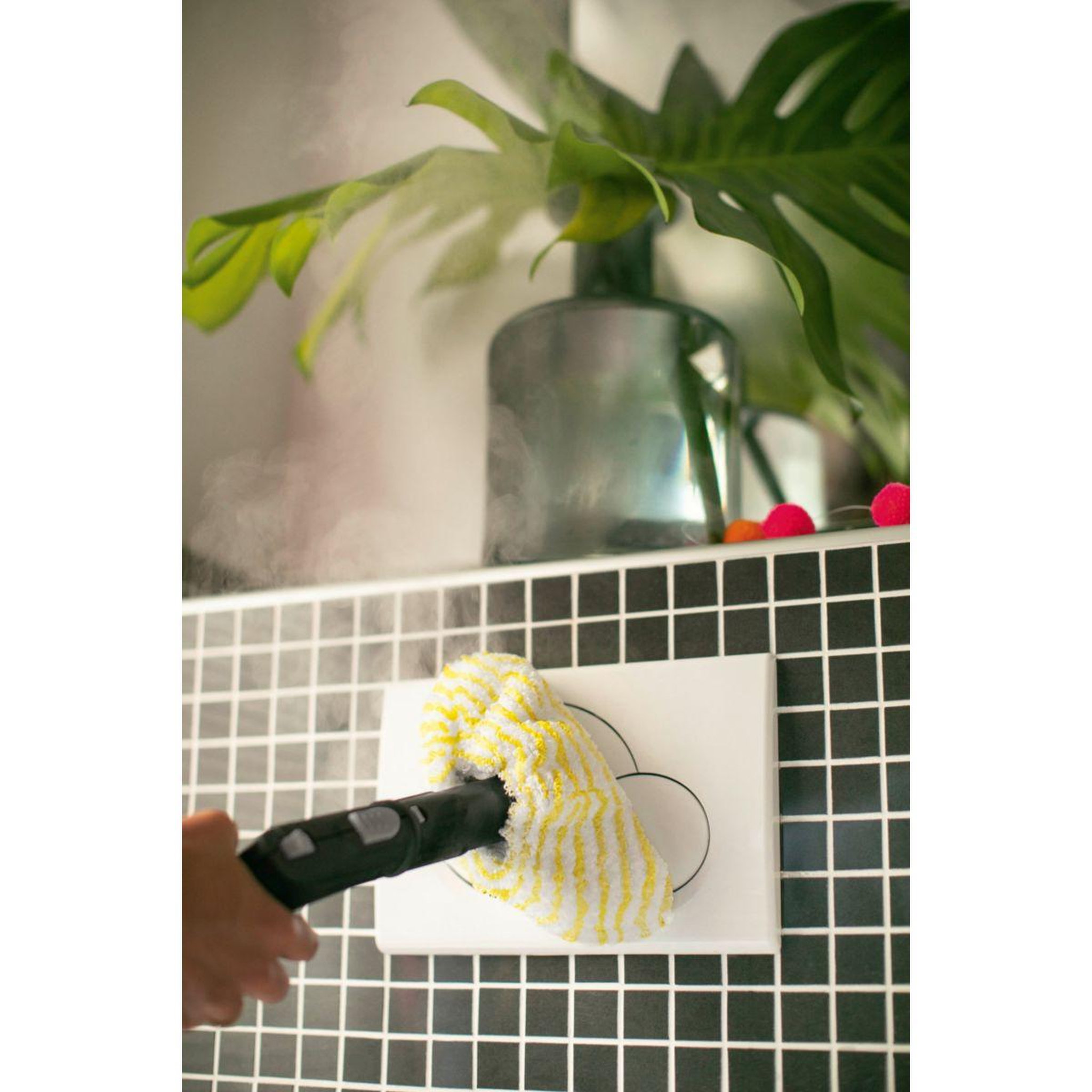 Voir la diapositive 4 : KARCHER Lingettes et serpillères Microfibre x2 buse à main nettoyeur vapeur SC