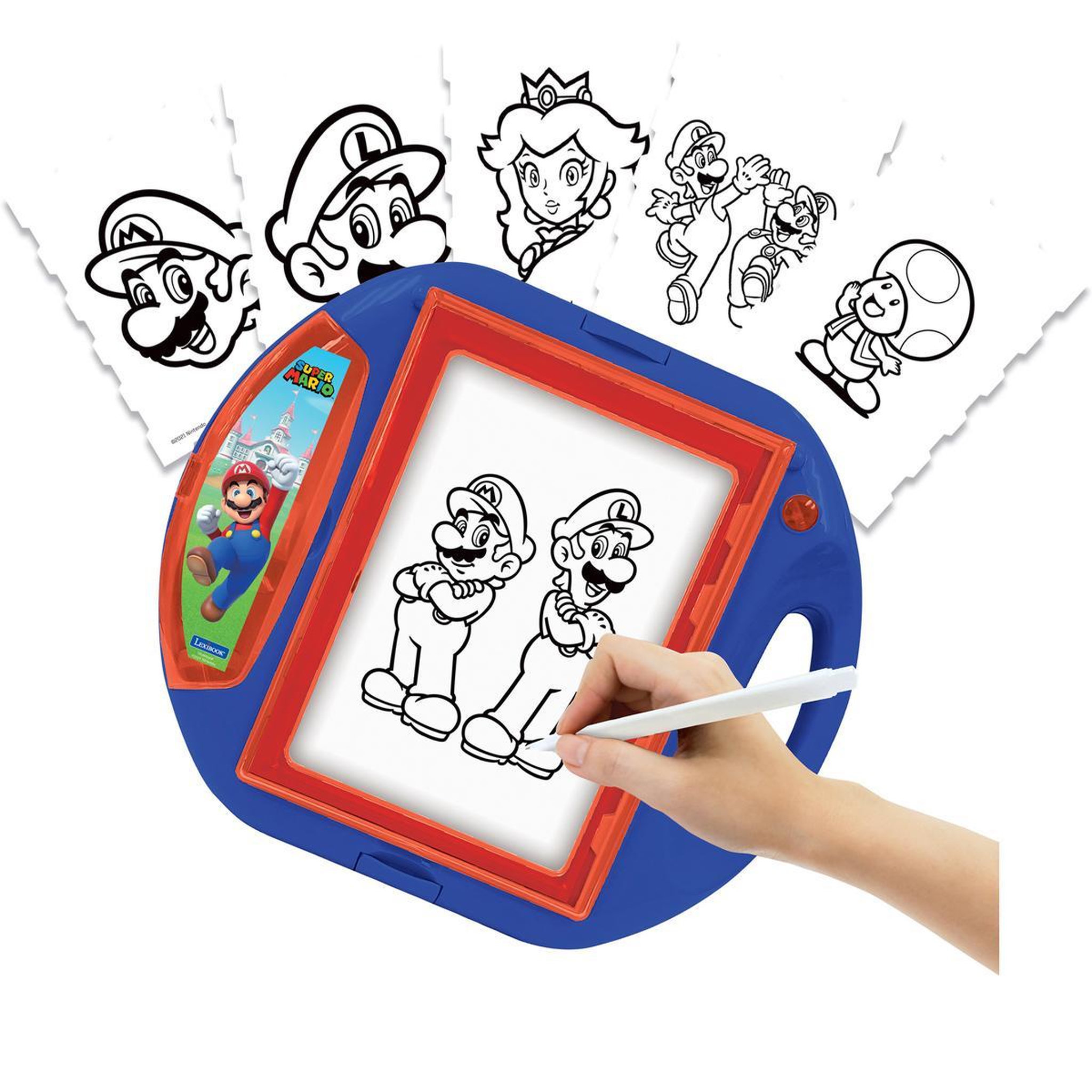 Voir la diapositive 3 : Lexibook Projecteur à dessin Super Mario avec modèles et tampons