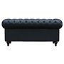 Voir la diapositive 3 : Habitat et Jardin Canapé fixe Chesterfield  Aliza  - 157 x 82 x 70 cm - 2 places - Noir