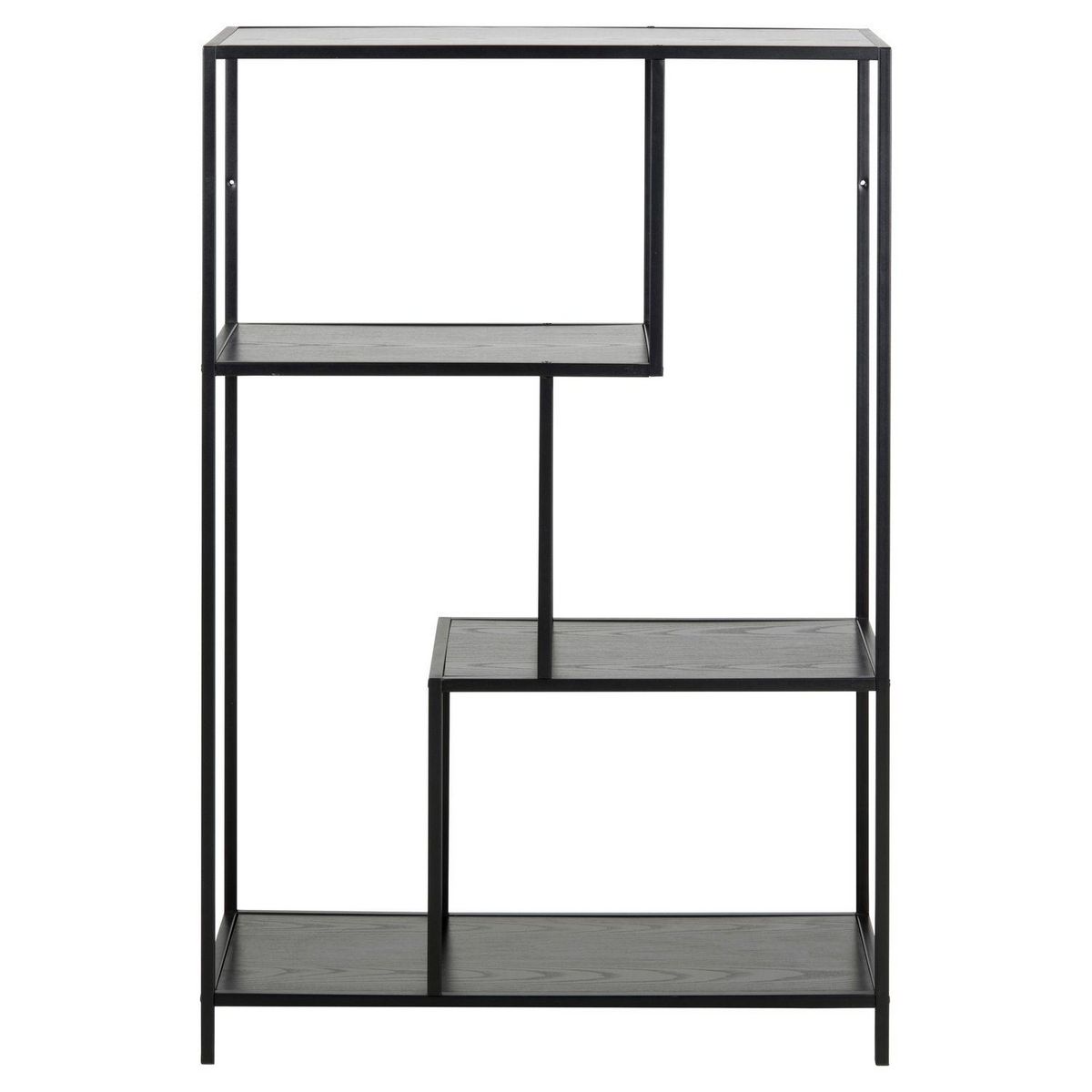 TOILINUX Bibliothèque ouverte Sireine 3 étagères en MDF et métal